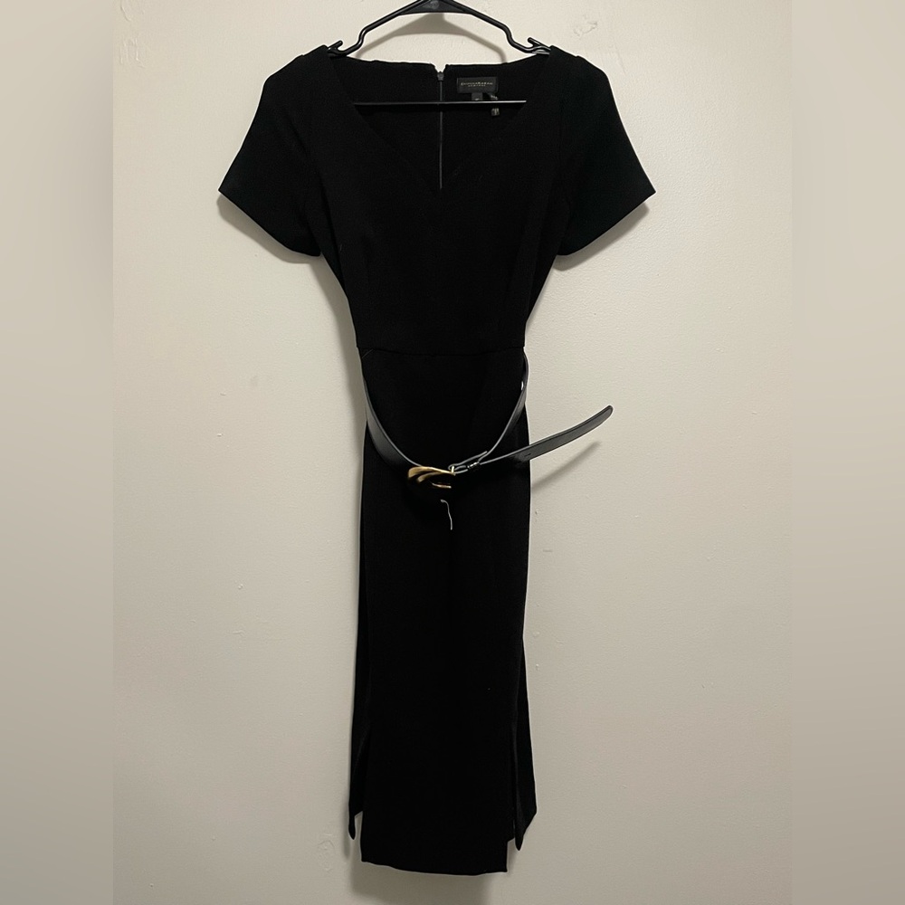 Donna Karan Belted Sheath Dress